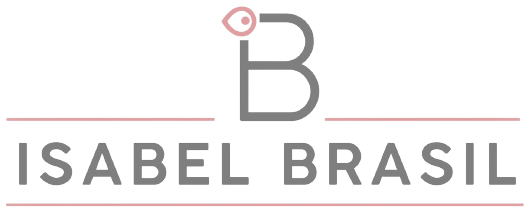 Logotipo Isabel Brasil, com o monograma B e o olho estilizado